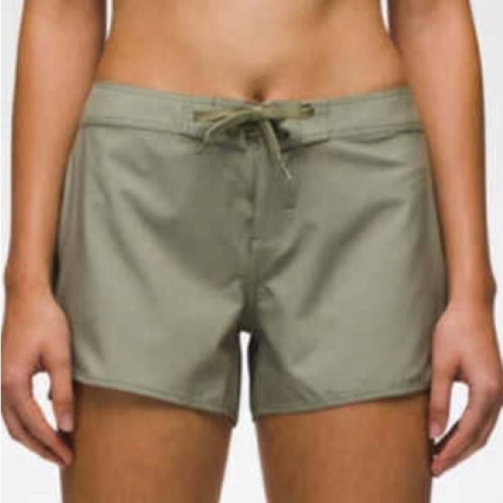 PrAna Women’s Schaffie Swim Board Shorts Sweet Agave Size XL Outdoor UPF 50+ EUC